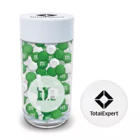 Gift Jar with Printed Customized Lid with Color Choice M&M'S®