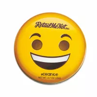 Smiley Face Emojy Tin with Orange Mints