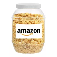 Plastic Jar Filled w/ Caramel Popcorn