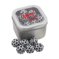 Window Tin w/Chocolate Soccer Balls