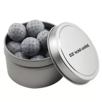 Round Tin w/Chocolate Golf Balls