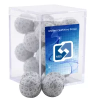 Acrylic Box w/Chocolate Golf Balls