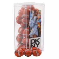 Acrylic Box w/Chocolate Footballs