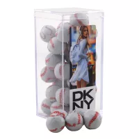 Acrylic Box w/Chocolate Baseballs