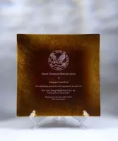 Eastlake Jade Glass Leaf Square Plate