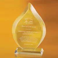 Emlenton Flame Shaped Award