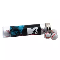 Tube w/Chocolate Baseballs