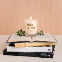Double Old Fashioned Glass Candle - Direct Print