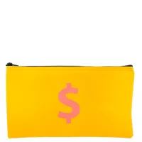 Horizontal Laminated Nylon Bank Bag w/Zipper