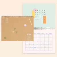Calendar - Standard - Horizontal - Text Weight With Color Guts