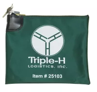 12"x10" Laminated Nylon Bank Bag w/Standard Swing Lock