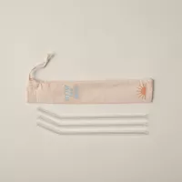 Pouch For Reusable Straws - Muslin