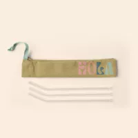 4CP Pigment Dyed Canvas Pouch For Reusable Straws
