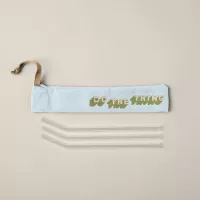 Denim Pouch For Reusable Straws
