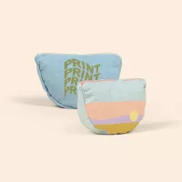 Denim Wedge Pouch