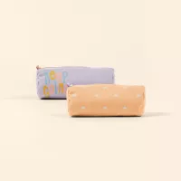 Ladybug Colored Canvas Pouch