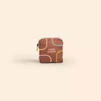 Mod Pouch Small - Colored Canvas With Leather Tab