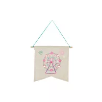 Continued Wallflower Medium Pennant (Natural Canvas)