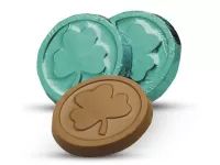 St Patrick Shamrock Chocolate Coin