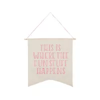 Continued Wallflower Large Pennant (Natural Canvas)