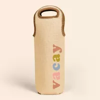 Burlap-Neoprene Single Wine Tote