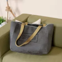 Large Suede-Ish Neoprene All Day Tote