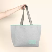 Medium Heathered Jersey Knit Neoprene All Day Tote