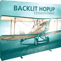 Hopup™ 10' Backlit Straight Display & Tension Fabric Graphic