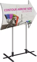 Contour Double Sided Outdoor Sign Arrow Side w/Plate Base