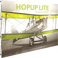 Hopup Lite 10' Straight Full Height Tension Fabric Display & Front Graphic