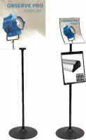 Observe Pro Sign Stand with 16" x 16" graphic & lit rack