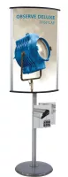 Observe Deluxe Sign Stand with PVC graphic & lit pocket