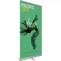 Pacific 1000 Silver Retractable Banner Stand