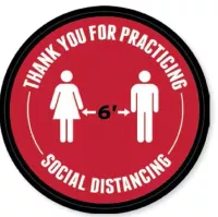 6' Apart Floor Decal (18"x18")
