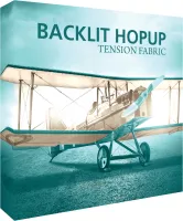Hopup™ 5' Backlit Straight Tabletop Display & Tension Fabric Graphic