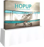 Hopup™ 8' Straight Tabletop Display & Fitted Graphic