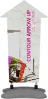 Contour Double-Sided Outdoor Sign Arrow Up w/Fillable Base