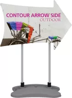 Contour Double-Sided Outdoor Sign Arrow Side w/Fillable Base