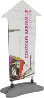 Contour Single-Sided Outdoor Sign Arrow Up w/Fillable Base