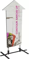 Contour Single-Sided Outdoor Sign Arrow Up w/Plate Base