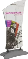 Contour Single-Sided Outdoor Sign Wave 1 w/Fillable Base