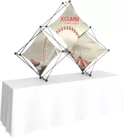 Xclaim 8' Tabletop Quad Pyramid Fabric Popup Display Kit 01