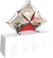 Xclaim 8' Tabletop Quad Pyramid Fabric Popup Display Kit 02