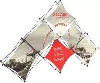 Xclaim 10' 6 Quad Pyramid Fabric Popup Display Kit 01