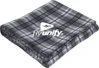 Rollable Plaid Fleece Throw Blanket 50'' x 60'' Unfolded