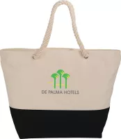 Zippered 12oz Cotton Canvas Rope Tote