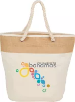 Jute Accent 12oz Cotton Canvas Rope Tote