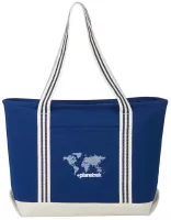 Atlantic Stripe 20oz Cotton Zippered Boat Tote