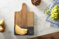 Black Marble and Wood Cutting Board