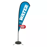 11.5' Premium Teardrop Sail Sign Flag, 2-Sided, Scissor Base